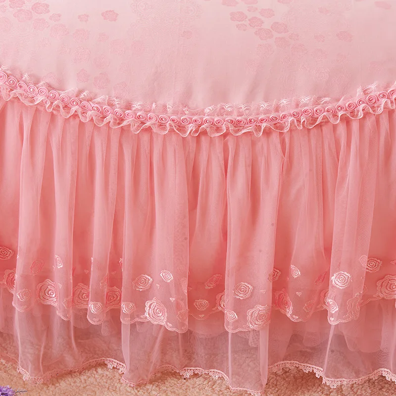 Комплект розового жаккардового постельного белья роскошный однотонный комплект