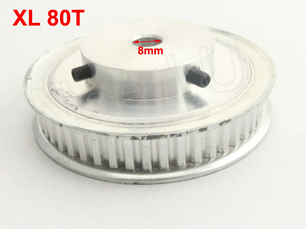Silver Tone Aluminum Alloy XL Type 80 Teeth 8mm Pilot Bore Timing Pulley | Обустройство дома