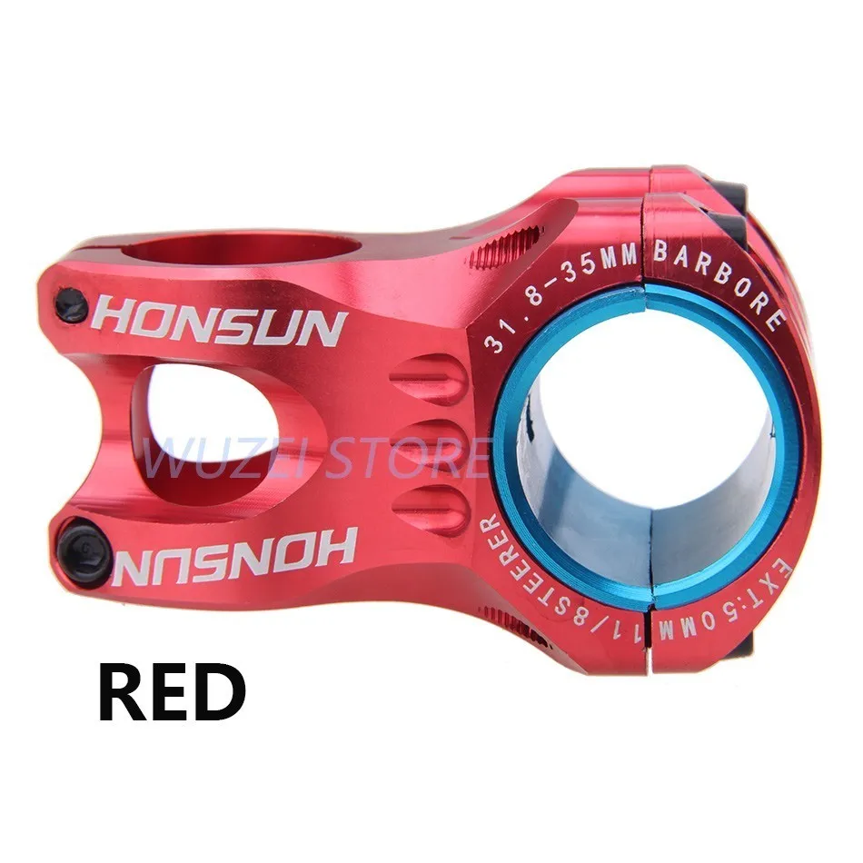 RED 0 degree HONSUN горный велосипед 50/70 мм Высокопрочный легкий Руль riser 35 мм/31,8 мм штока для XC AM горный велосипед части - Цвет: RED 0 degree