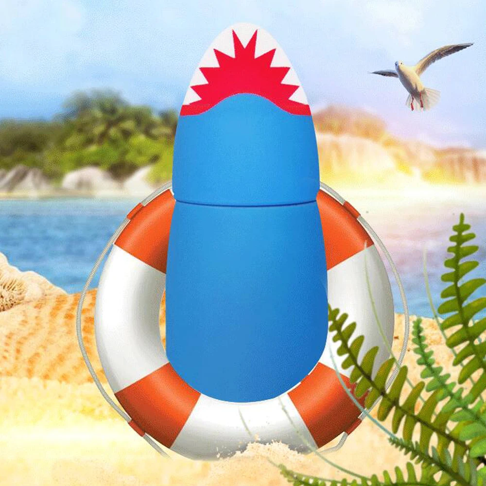 Kitchen Tools Creative cartoon glass 400ML thermos bottle High Temperature Resistant Water Cup for Shark thermal mug termos | Дом и сад