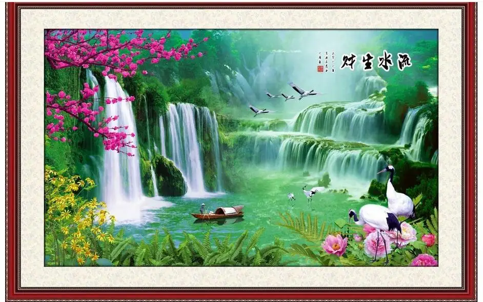 3d photo wallpaper Custom High end murals for walls 3 d Bamboo shoots mountains and fogs birds flowers decor | Обустройство дома
