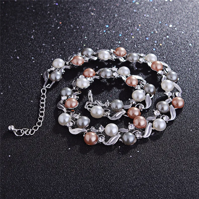 Элегантные Свадебные Ювелирные наборы с искусственным жемчугом свадебные