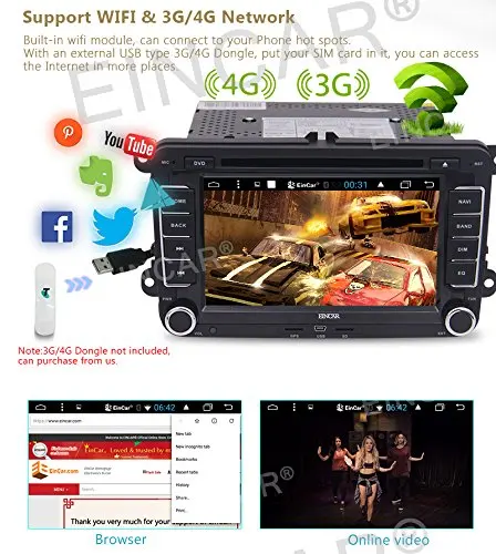 4 ядра Wi-Fi Android 6.0 dvd-плеер автомобиля GPS 2 DIN 7 ''Авторадио Стерео для Volkswagen Polo Passat