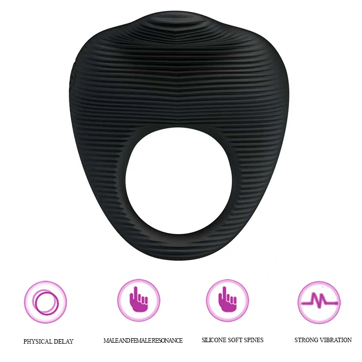 Мягкое кольцо на пенис для мужчин водостойкое вибрационное эякуляции длительное