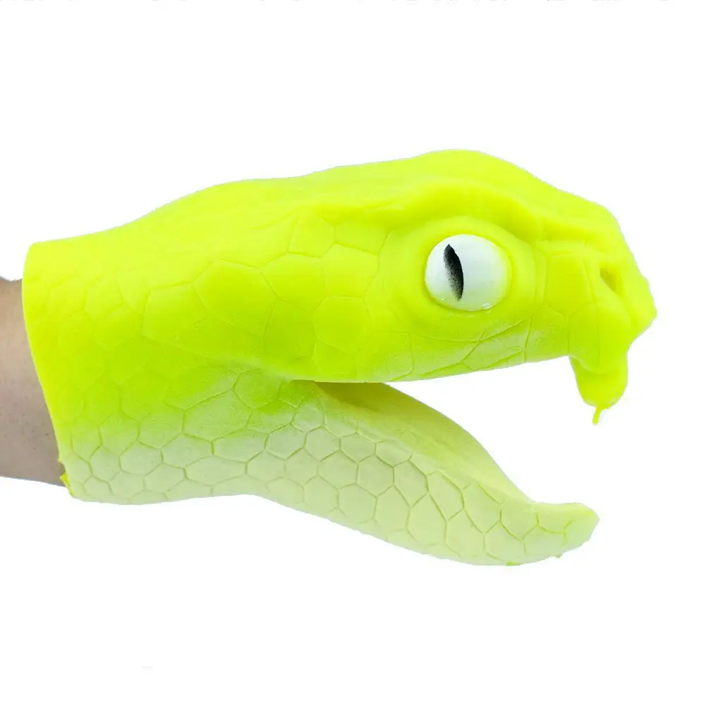 

Lifelike Orange Snake Hand Puppet Animal Head Hand Puppet Model Figure Toys Gloves for Tell Story Children ToyGift