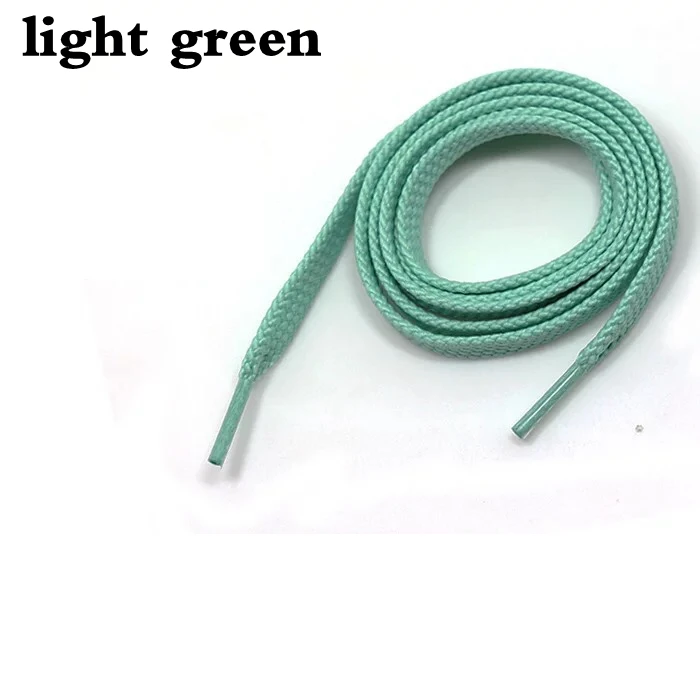 Light green 28 цветов шнурки пара классических плоских двойных полых тканых шнурков 100 см/120 см/140 см/160 см Спортивные Повседневные шнурки SB-1 - Цвет: Light green