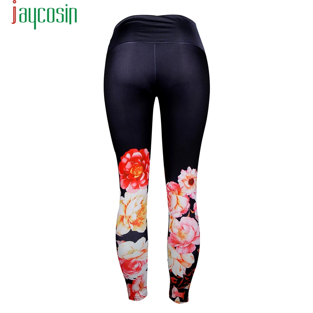 JAYCOSIN 2019 leggings Women Workout Out Printed flowers Fitness Sports Gym Running Athletic Hip-up Pants 40# | Женская одежда