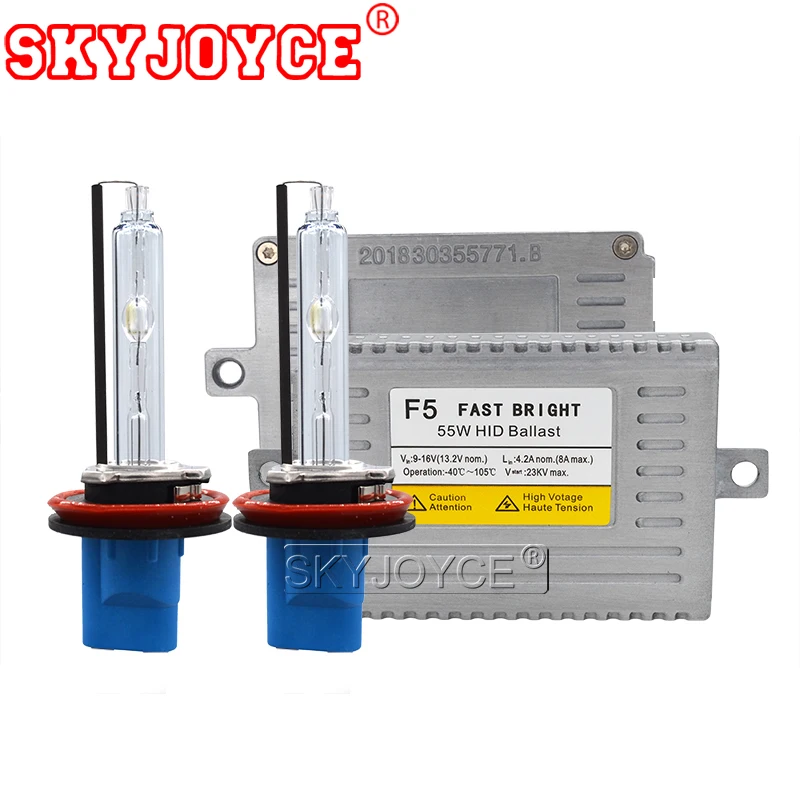 SKYJOYCE AC 55W F5 комплект яркий быстрый HID ксенон H1 H3 HB3 HB4 9012 D2H 5500K лампа автомобильный