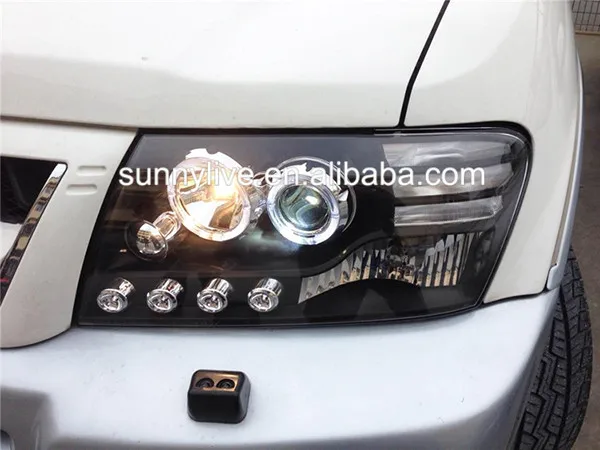 Для Mitsubishi Pajero Montero V73 V75 V76 V77 V78 светодиодный фары «ангельские глаза» 2000 до 2008 год LD