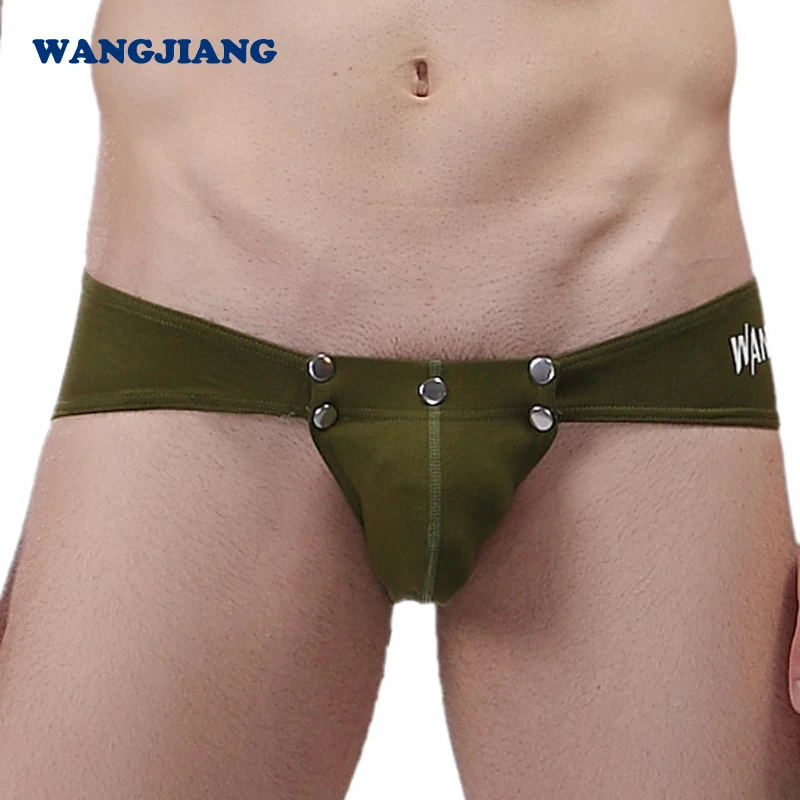 WJ Hot Men's Briefs Comfy Underwear with Rivets Cool Piracy Printed Underpants Gay Crazy Sexy Bikini Shorts Thongs |