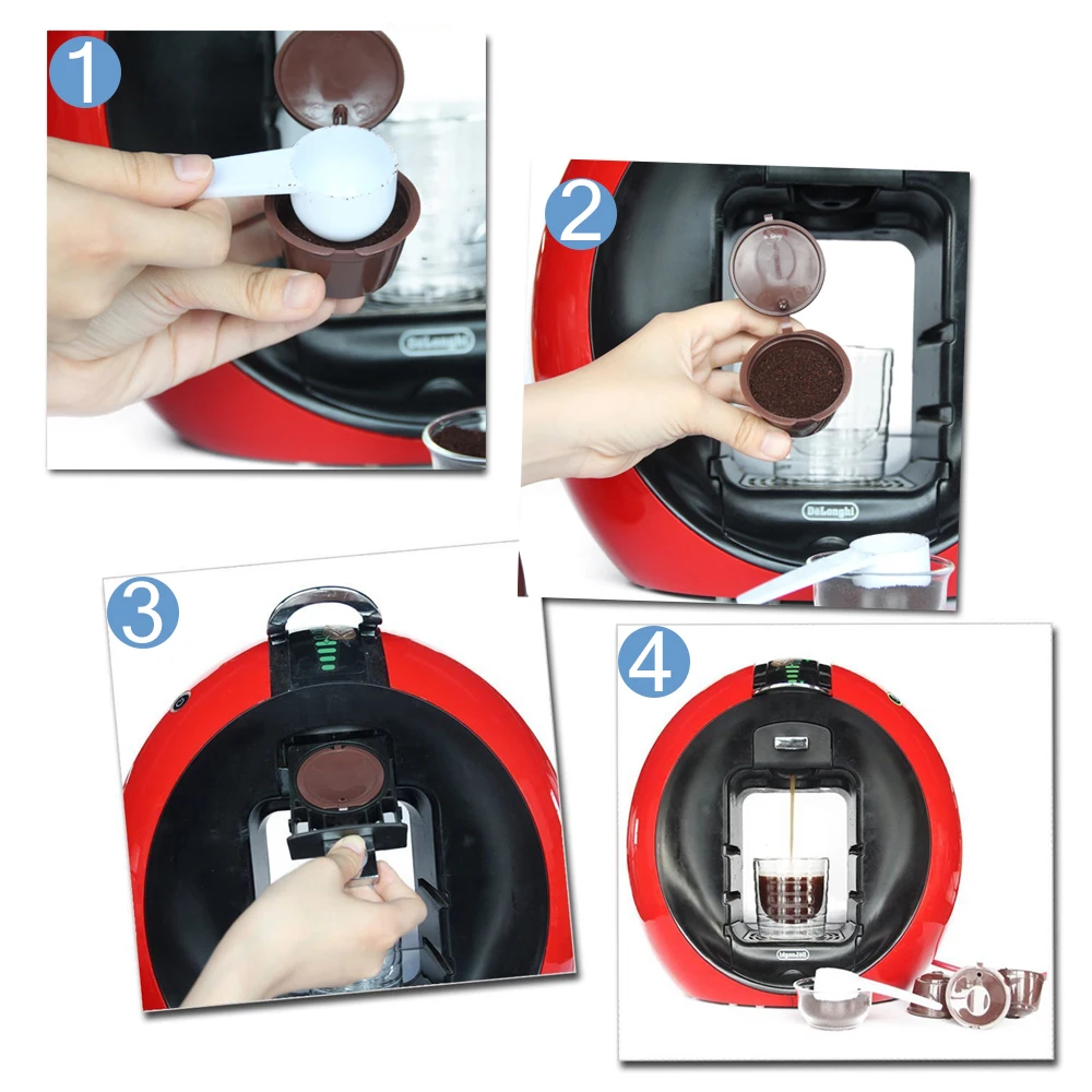 2 шт. многоразового combinacapsule Кофе капсулы Nescafe Dolce Gusto пользования пополнения с 1
