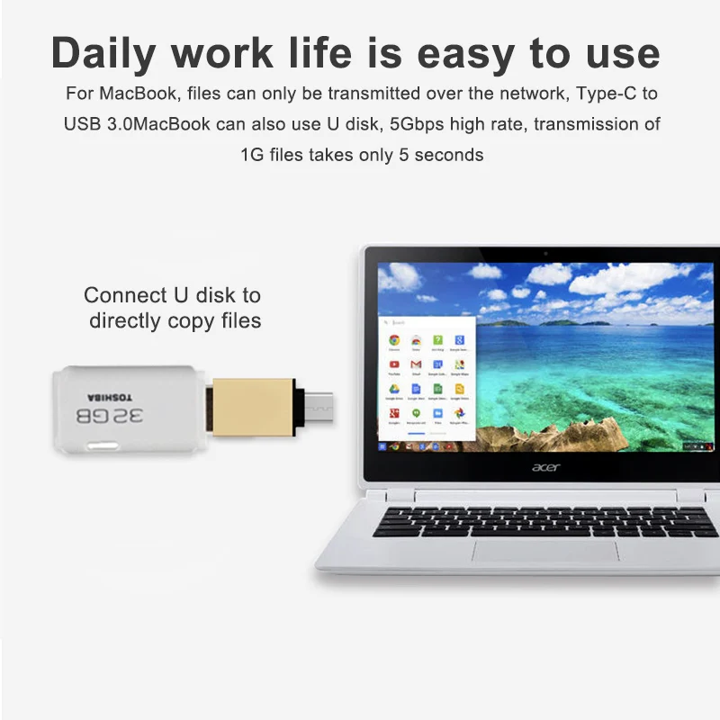 USB 3 1 Type C к 0 адаптер OTG для Chromebook Macbook Huawei P20 pro Xiaomi 4C Nexus 5X 6P LG G5|Переходники и