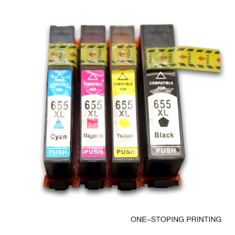 4PK 655XL полная фотография совместимая с Deskjet Ink Advantage 3525 4615 4625 5525 6525|ink cartridge|replacement