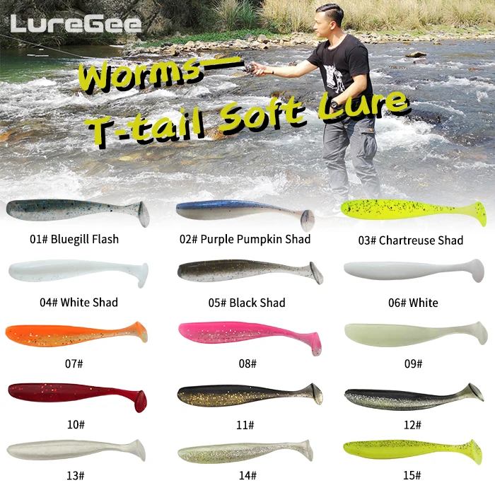 50mm LureGee Wobbler Fishing Lure Easy Shiner Jig Swimbait Artificial Double Color Silicone Soft Bait for Carp Bass Lures | Спорт и