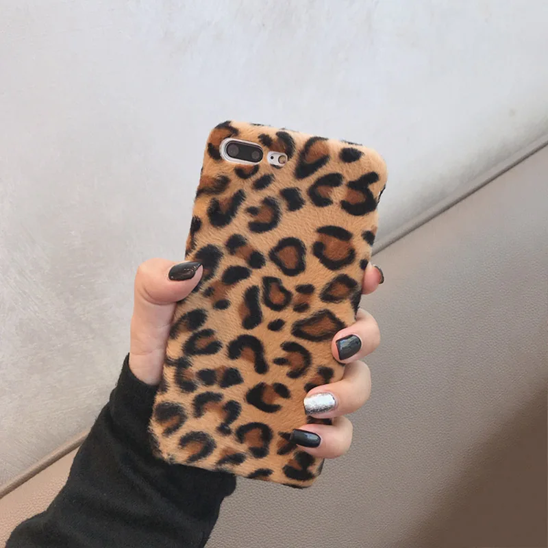 Модный Леопардовый Шерстяной Чехол для телефона iphone XS Max чехол XR X 6 6S 8 7 plus