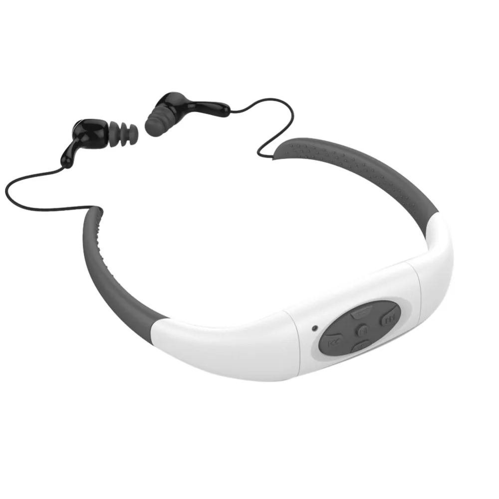 8GB IPX8 Waterproof Sport MP3 with FM Earphone Audio Headset Music Player Neckband Stereo Headphone for Diving Swimming | Электроника