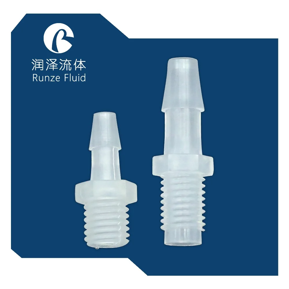 PP PTFE колючая на 1/4 28UNF конусные мужские адаптеры|tube connector|plastic tube connectortube male connector |