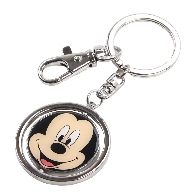 mickey Милый мультфильм цинковый сплав Подарочный Брелок для ключей брелок для женщин девочек с мешком фигурка подвески части ключ кошельки - Цвет: mickey