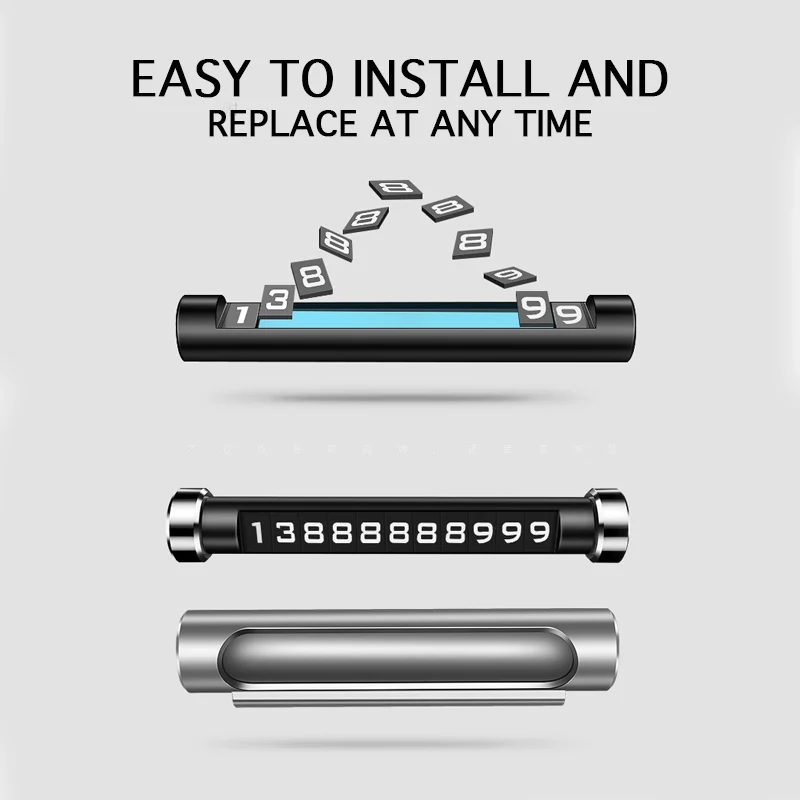 Автомобильная Временная парковочная карта светящаяся вращающаяся телефонная