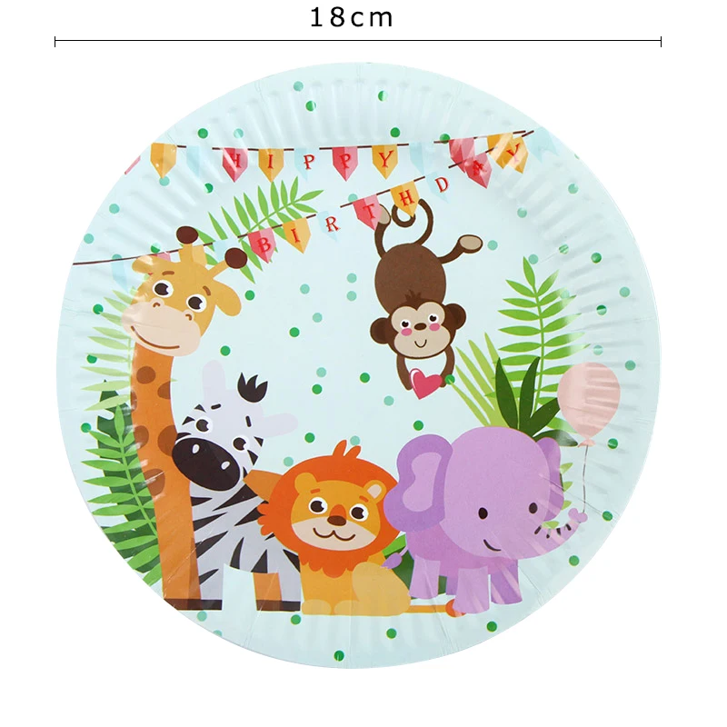 73pcs с героями мультфильма Зоопарк-забавные животные тема детская День рождения