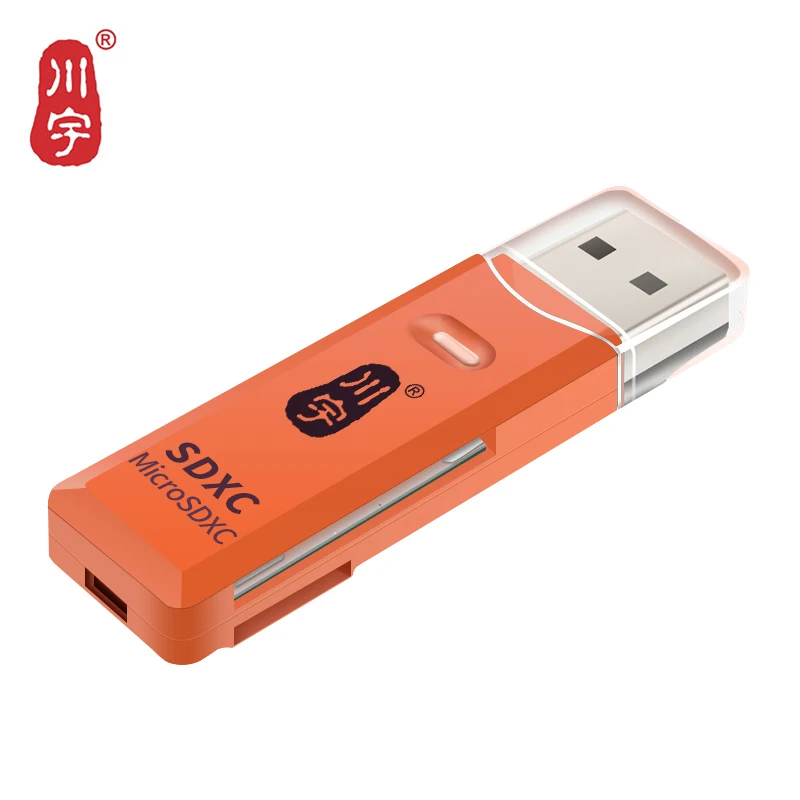 Kawau USB 2.0 Microsd Card Reader Supports Up to 128GB with SD Slot Card Reader C296 High Quality Speed for Computer smallest microsd transflash usb card reader with cover yellow