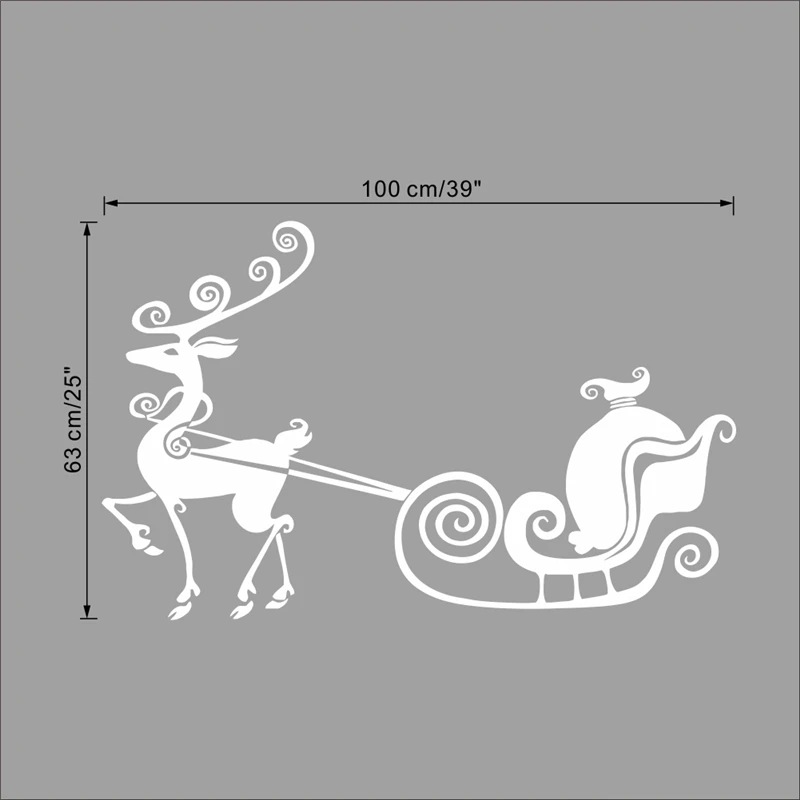 Xmas38 Счастливый год, наклейки на стену для детской комнаты, витрина для магазина, домашний декор, виниловые рождественские подарки, наклейки на стену, сделай сам, плакаты - Цвет: Xmas38