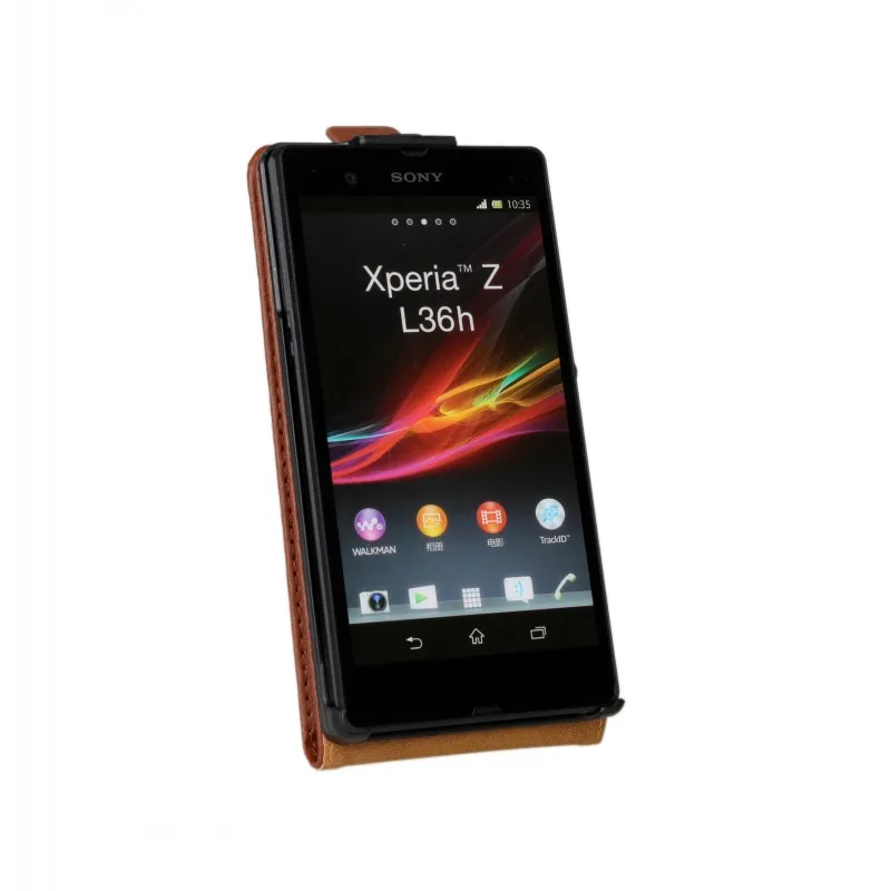 Раскладушка чехол для телефона кожаный чехол для sony Xperia Z C6602 C6603 Магнитная Адсорбция кобура с пряжкой Флип coevr чехол