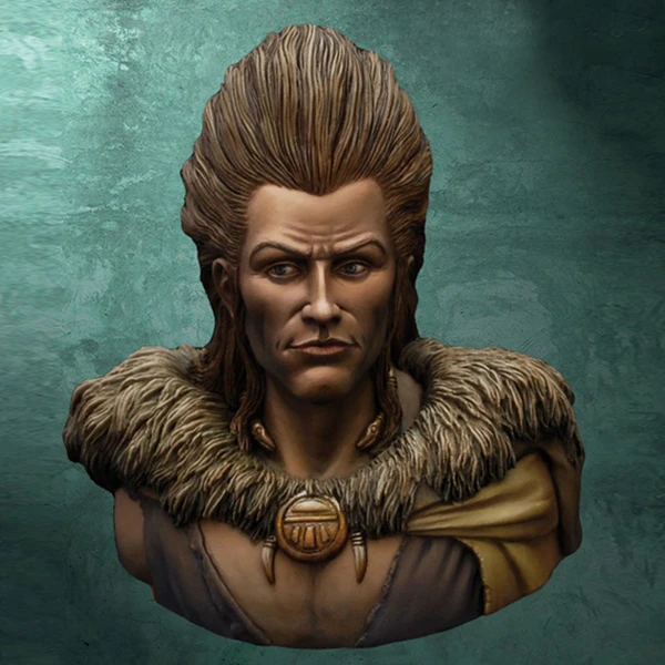 

1/10 resin figure bust model C-eltic leader movie character package gk hand to do white model X82