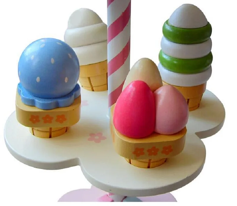 Трехслойное дерево мороженого Fly AC с клубникой имитация кухни деревянные игрушки