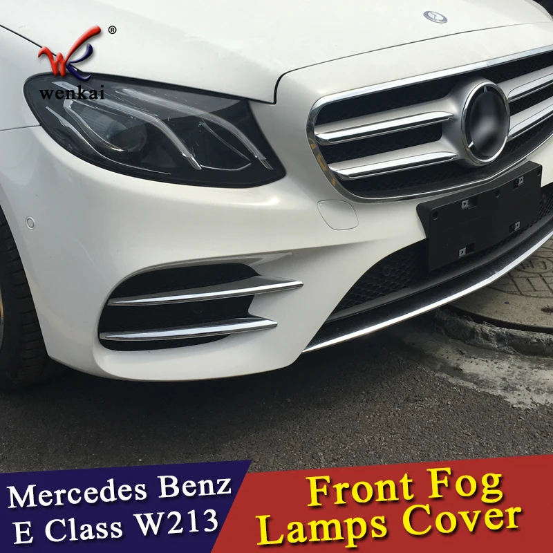 4 шт. хромированные накладки на передние противотуманные фары для Mercedes Benz E Class W213
