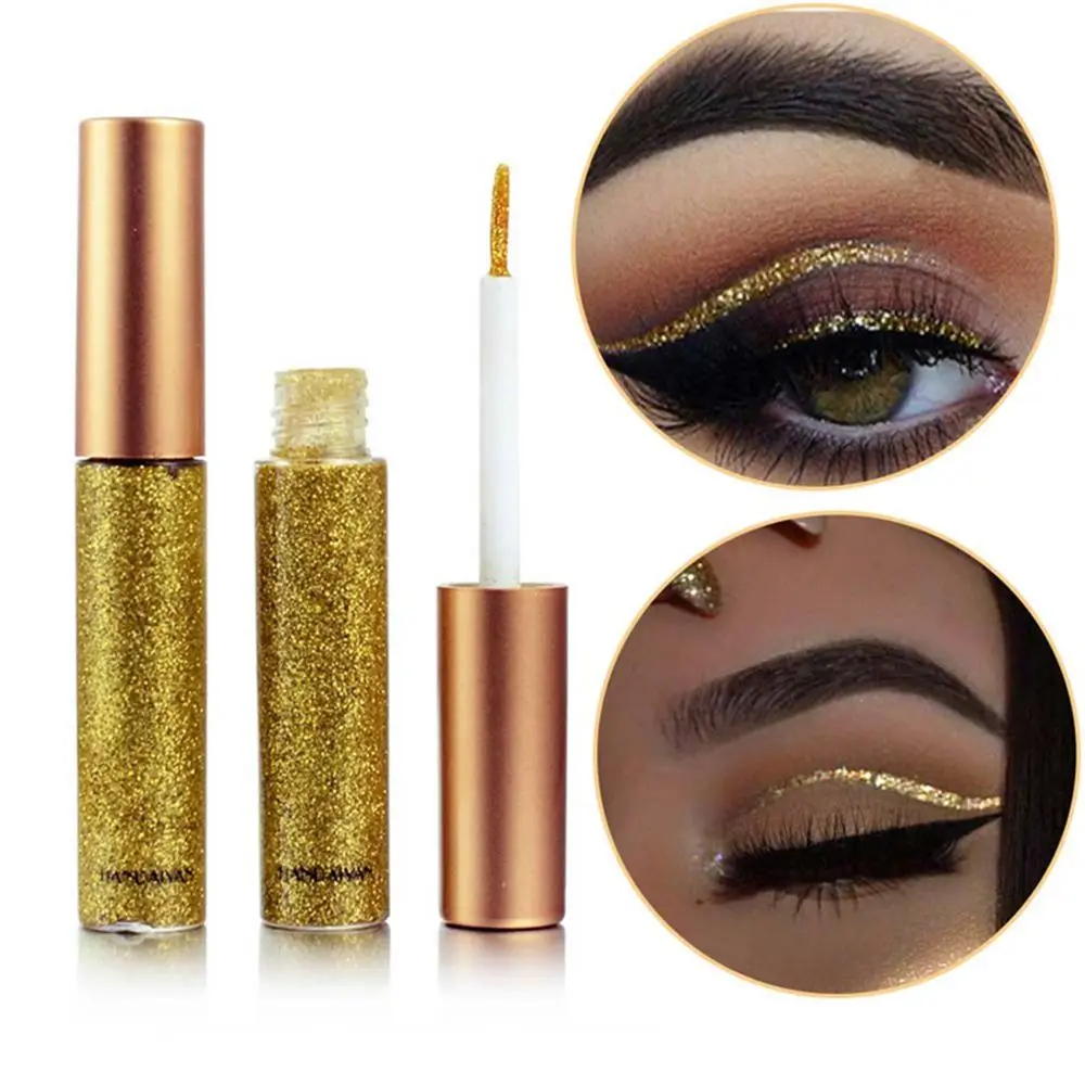 Новинка 10 цветов белые и золотые блестящие тени для век легкая в нанесении