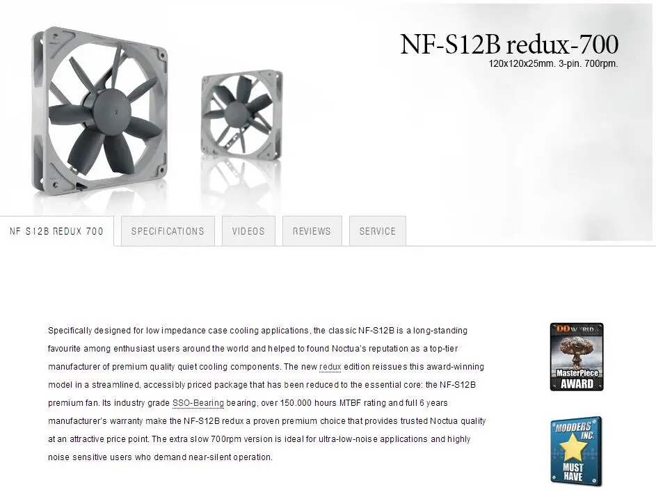 Noctua NF-S12B redux-1200 PWM 7000 PC компьютерные корпуса башни Процессор 12 мм вентилятор кулеры вентиляторы Охлаждающие вентиляторы