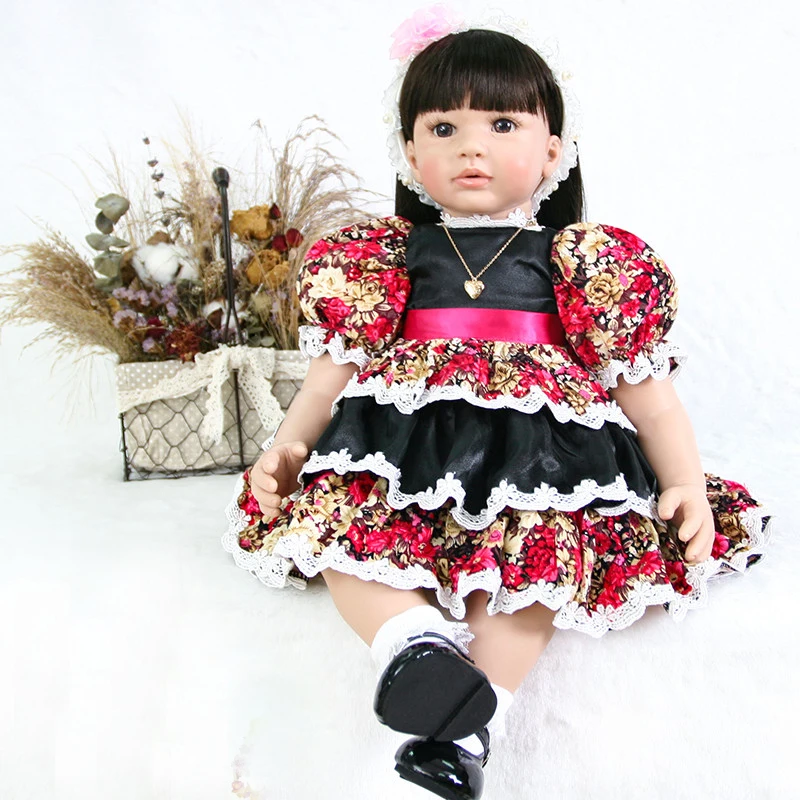 

60 см силиконовые виниловые Reborn Baby Doll игрушки Реалистичные для маленьких девочек; Платье для девочки; Принцесса; Подарок на день рождения; Ку...