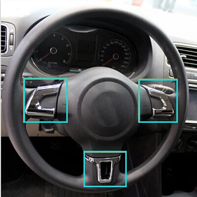 Автомобильный Стайлинг ABS Хромированная декоративная накладка на руль наклейка