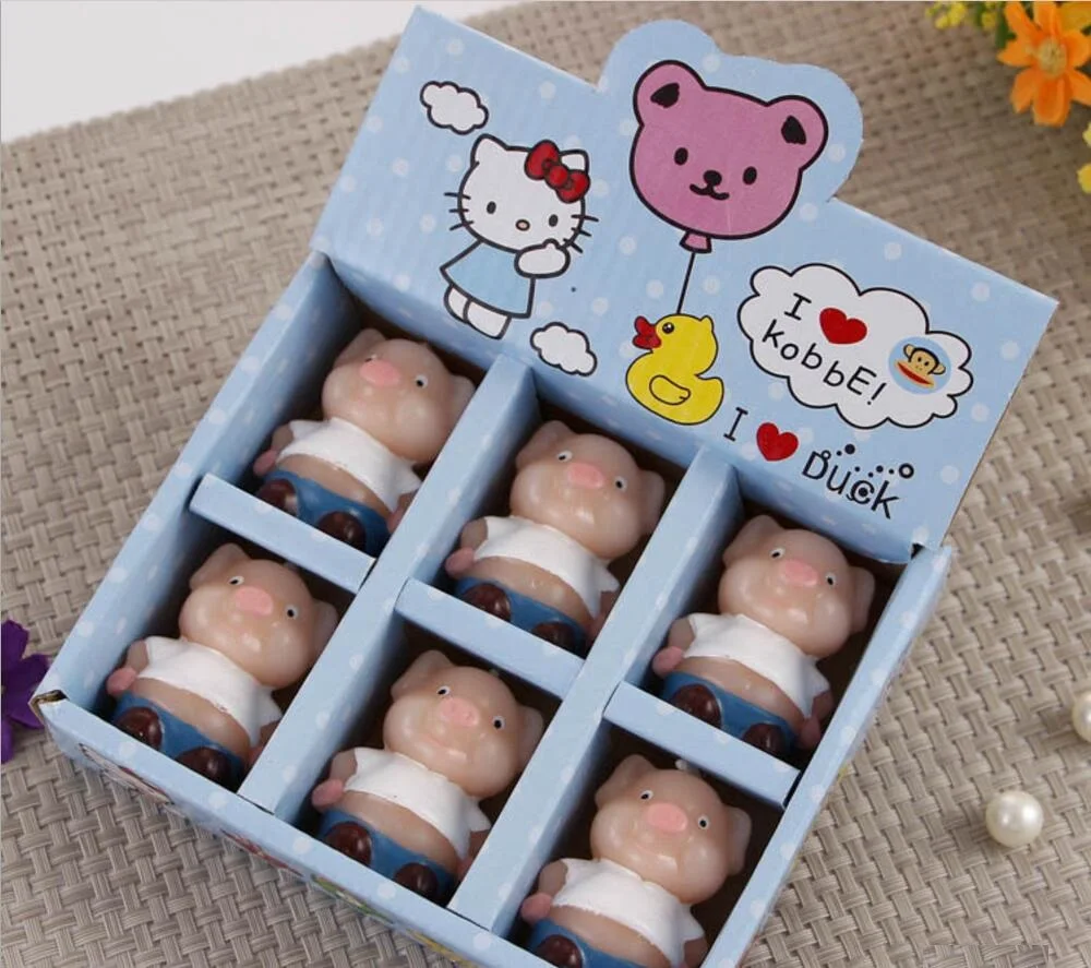 12 штук милые свечки свиньи для свадьбы детский душ сувениры на день рождения