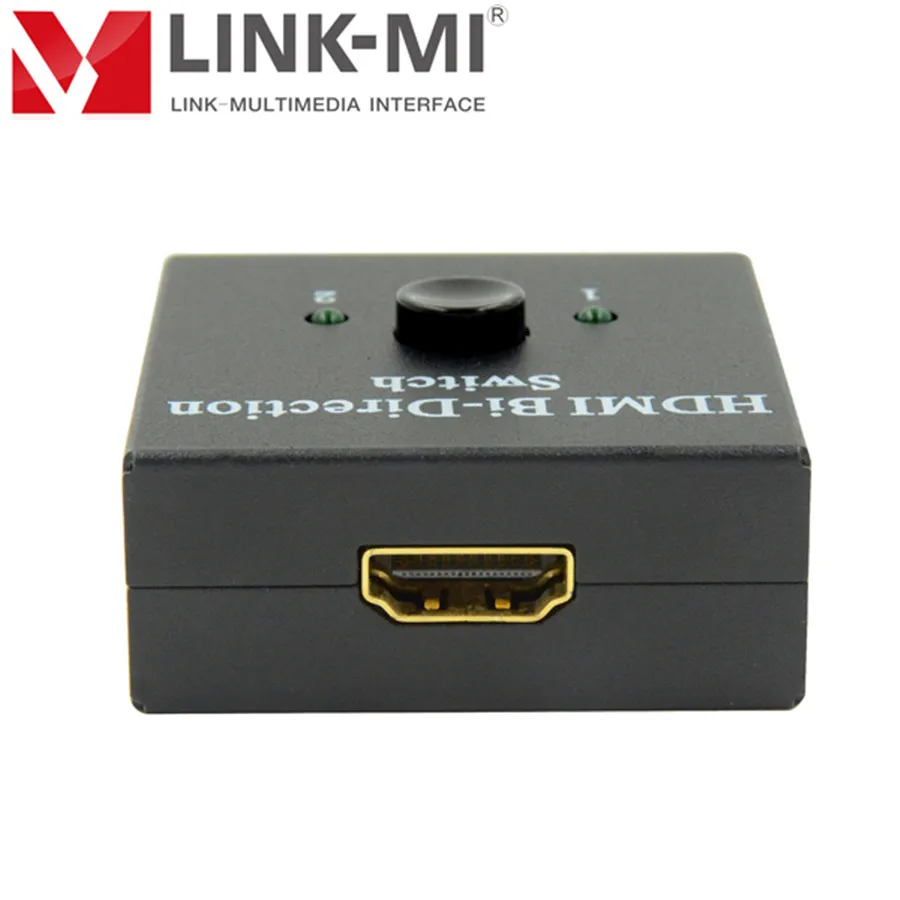 Link-MI LM-SW121 4K 3D 1x2 HDMI Splitter Switch HD Video 2x1 Switcher 2-Port Bi-Directional for HD TV On.