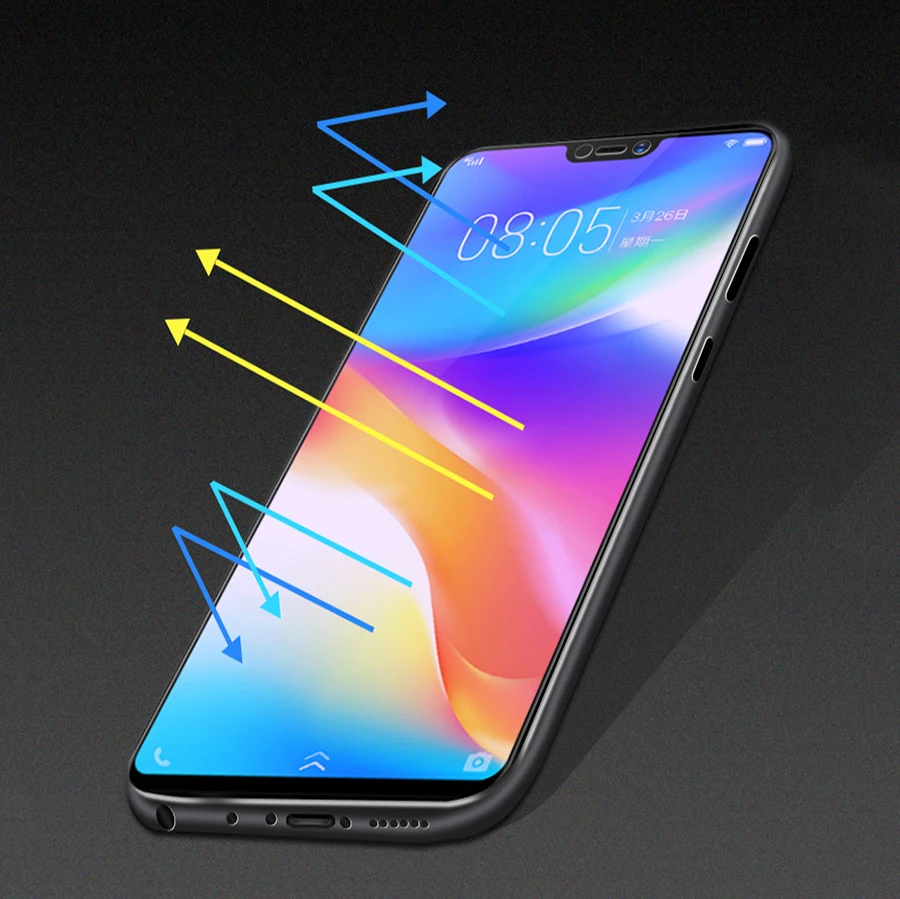 9H 0 26 мм закаленное стекло для VIVO V11 Pro V11i Y97 Y71 Y75S Y83 NEX S A Z1 X23 Z3i анти фиолетовый синий