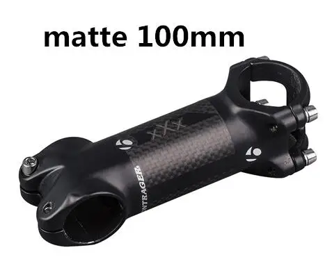 100mm Вынос руля велосипеда из алюминиевого сплава+ Углеродистые стебли для горных велосипедов, посылка руля для шоссейных велосипедов из углеродного сплава 3Kmatte Black 6 Degree Stems - Цвет: 100mm