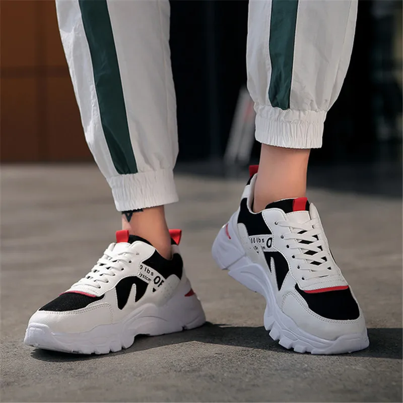 Новинка мужская повседневная обувь из сетчатого материала на шнуровке легкие