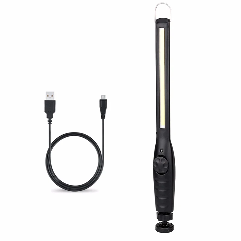 USB Led Work Flashlight Rechargeable COB Light Lantern Portable Magnetic Hook Hanging Lamp Torch for Car Repair Camping | Лампы и