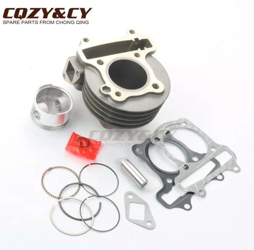 80cc cylinder kit Скутер 80cc 47 мм Большой Диаметр цилиндра комплект& поршневой комплект& прокладка цилиндра для PEUGEOT Kisbee 50 V-Clic 50cc 4T - Цвет: 80cc cylinder kit