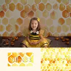 Пчела мед новорожденный фон для фотографии детский душ день рождения фото фон для детской студии