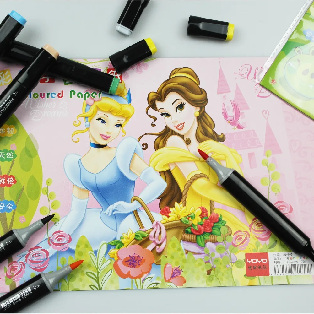 Finecolour EF102 Двойные мягкие кисти профессиональные маркеры для рисования набросков