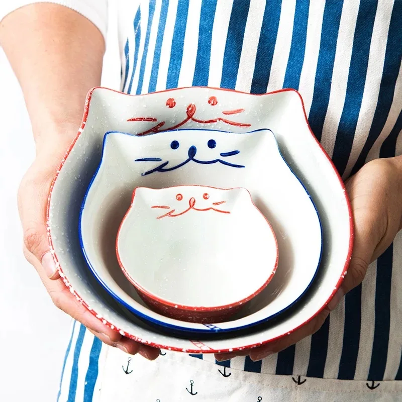 Креативная тарелка индивидуальная для салата милая закусок керамическая