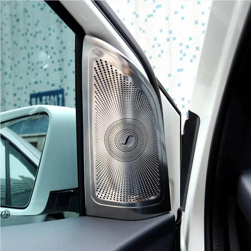 

2 шт. автомобильный Стайлинг автомобиля Аудио наклейки Динамик Обложка для Mercedes Benz B класс декоративная рамка превращается аудио аксессуары