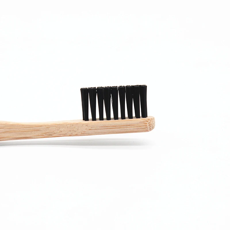 2 шт. красная щетка ручка черная щетина цилиндрическая бамбуковая зубная