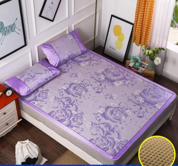 Простыня на эластичном ледяном шелке охлаждающий Летний спальный коврик