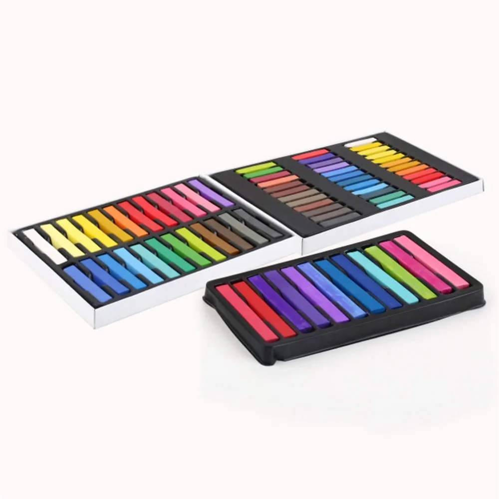 Fashion 12 Colors Non-toxic Soft Hair Crayons Pastel Kit Temporary Chalk Dye Personalized Beauty Color for DIY Style | Красота и