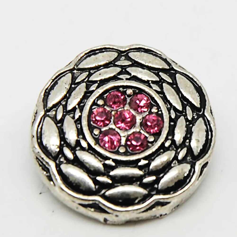 

Pink Color Metal Snap Button Jewelry For Making Fashion Jewelry