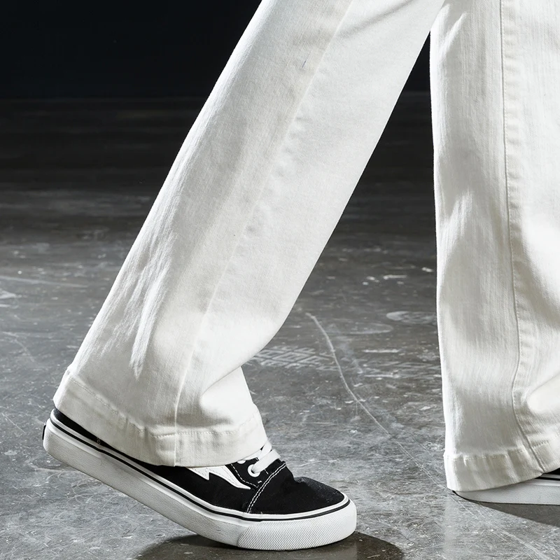 Shangege women white flare wide leg jeans lady full length skinny denim trousers for spring autumn free shipping | Женская одежда